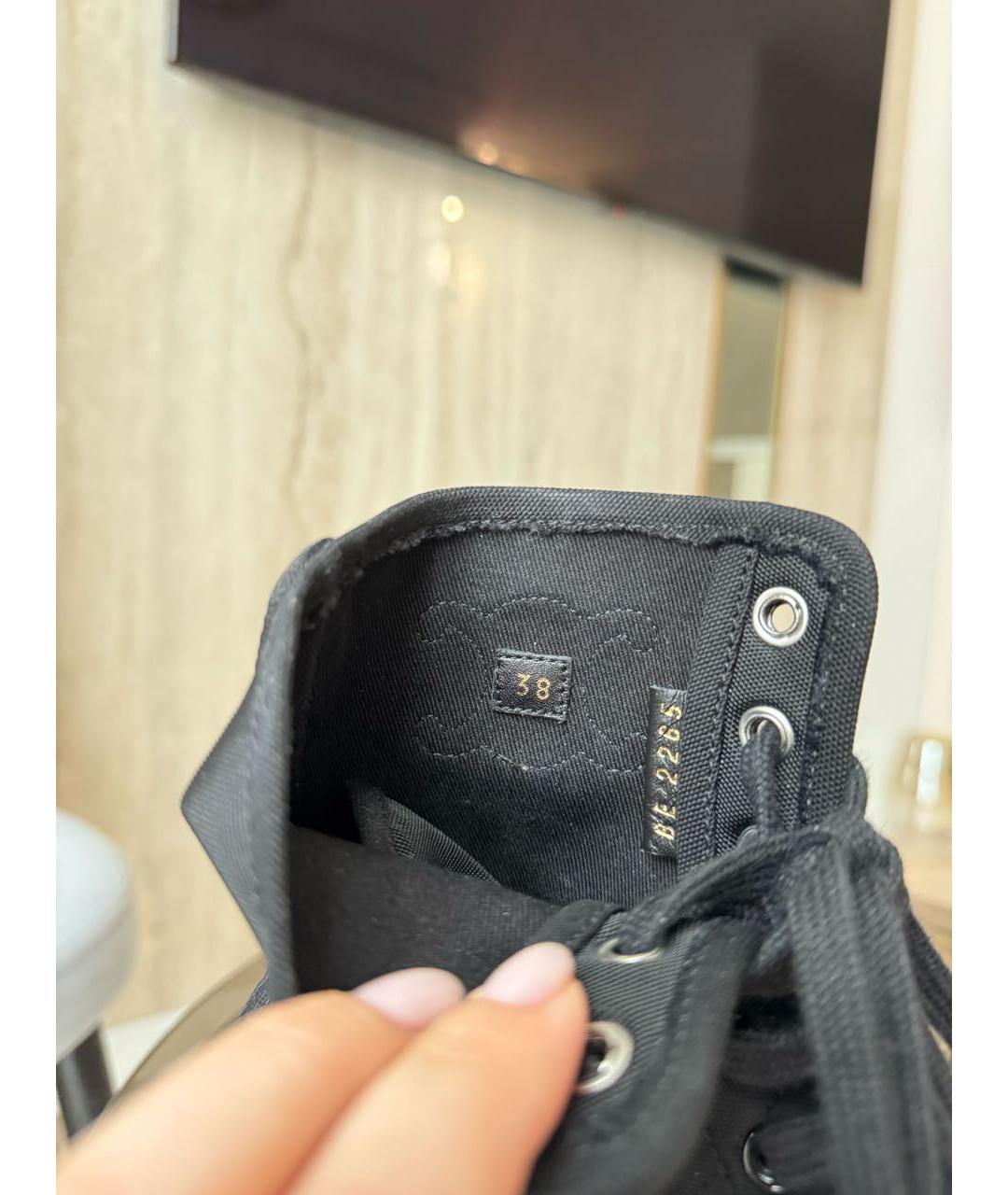 CELINE Черные текстильные ботинки, фото 5