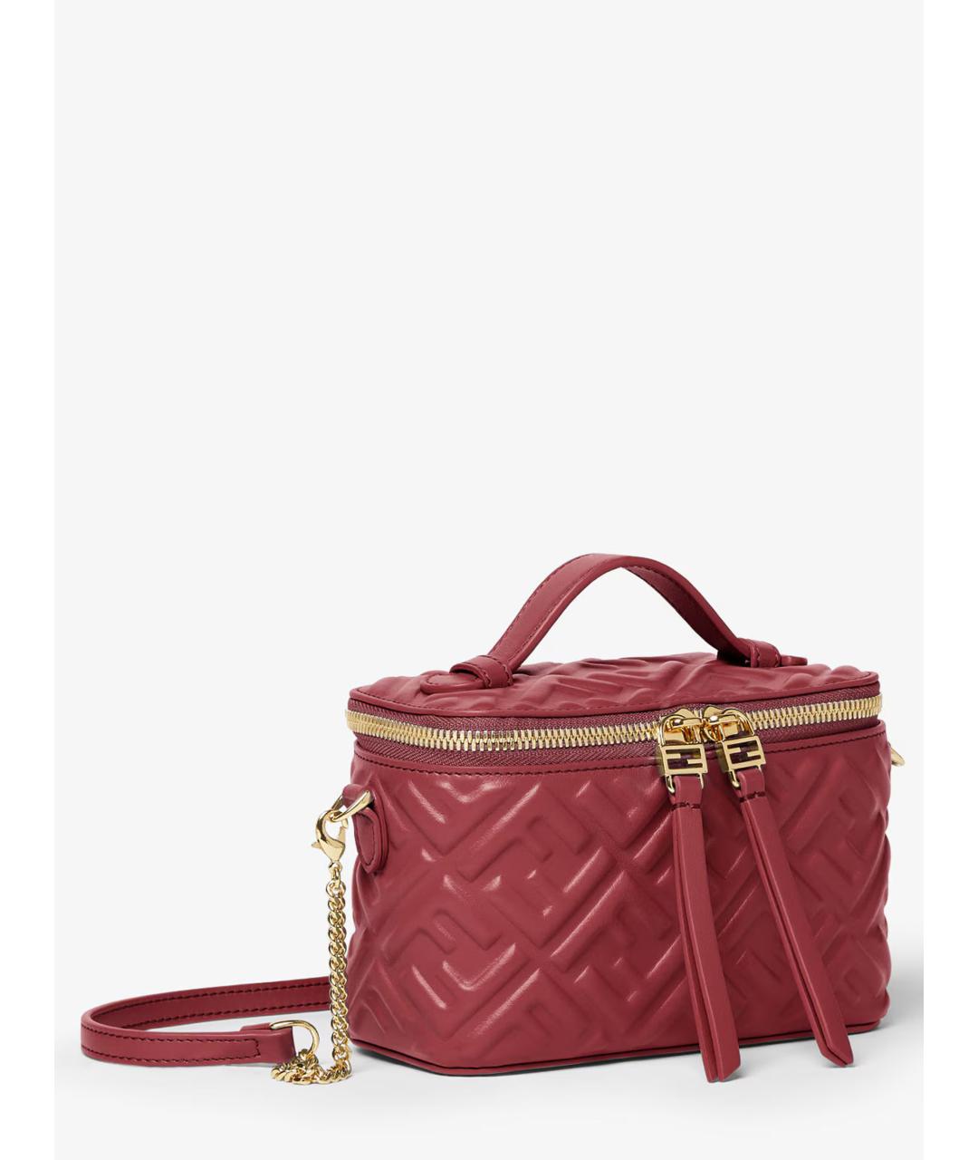 FENDI Красная кожаная сумка через плечо, фото 2