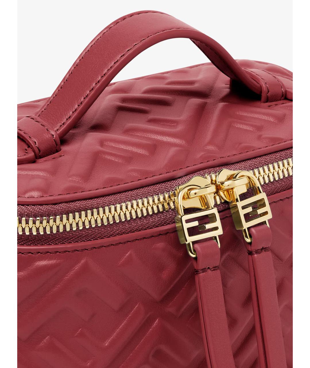 FENDI Красная кожаная сумка через плечо, фото 5