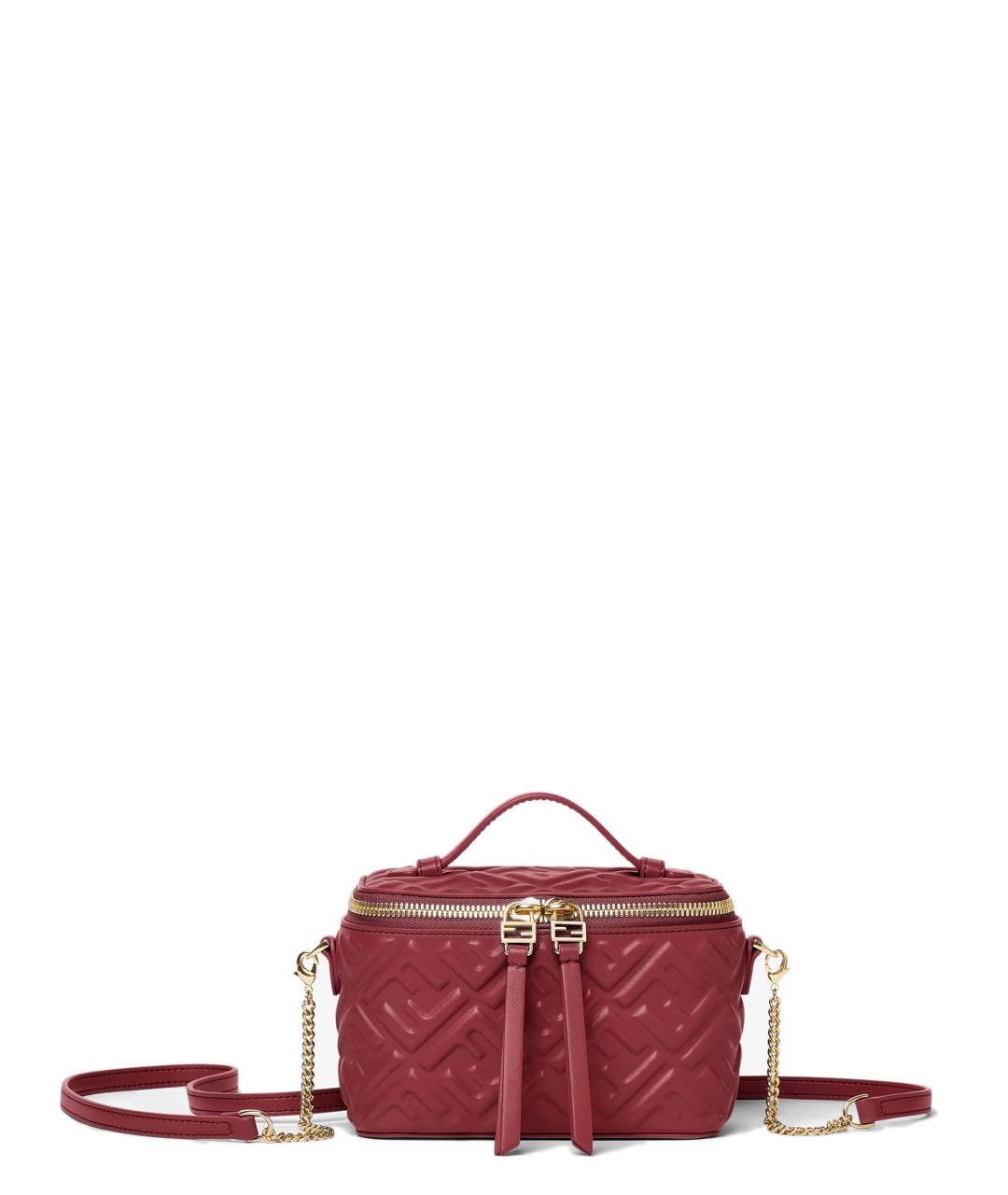 FENDI Красная кожаная сумка через плечо, фото 1