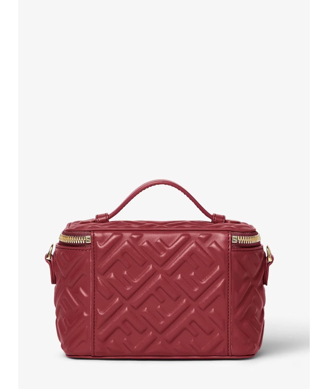 FENDI Красная кожаная сумка через плечо, фото 3