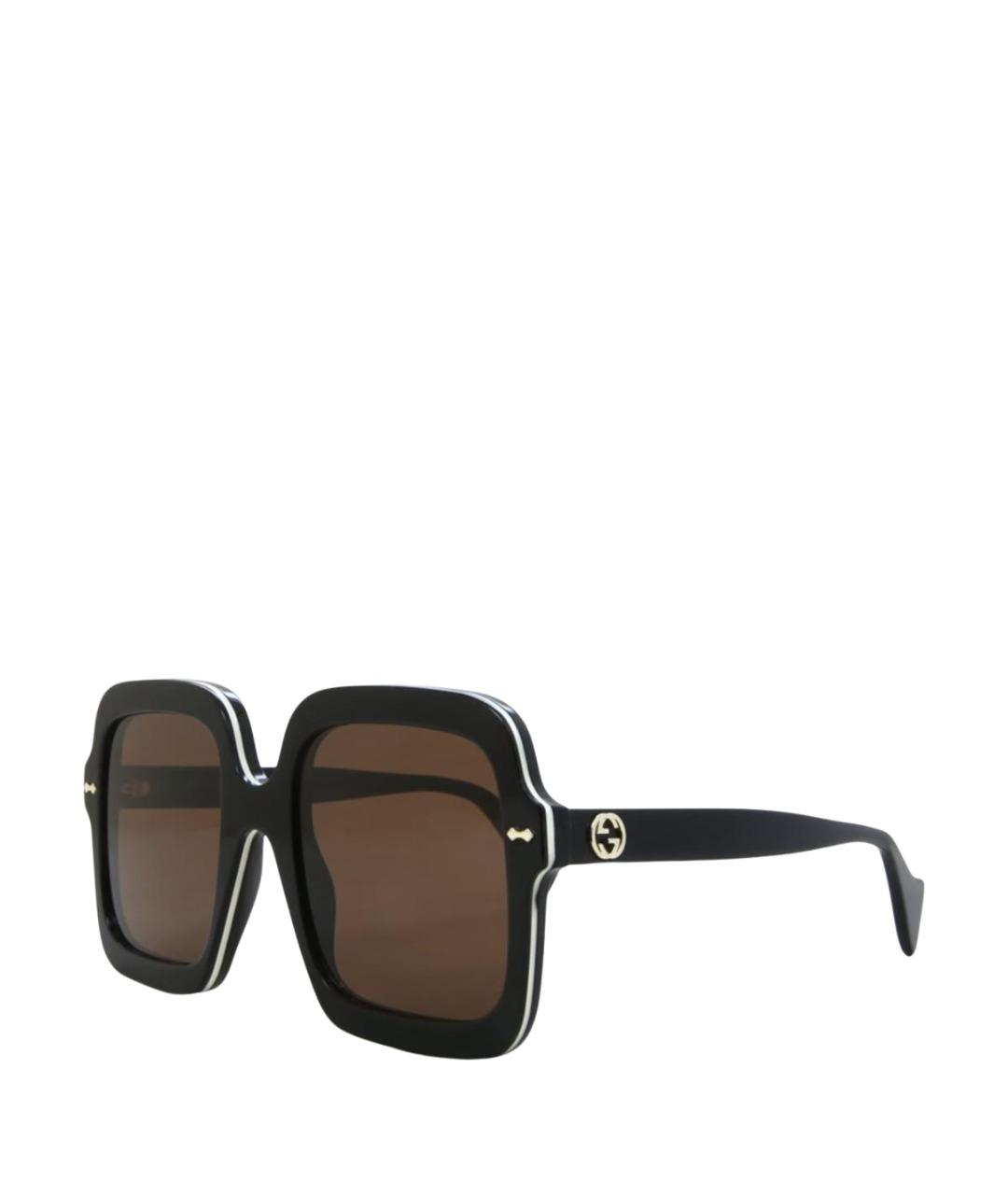 GUCCI Черные пластиковые солнцезащитные очки, фото 1