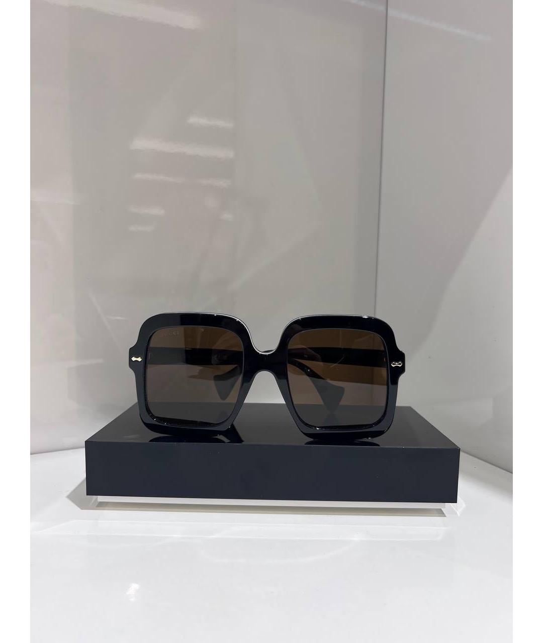 GUCCI Черные пластиковые солнцезащитные очки, фото 2