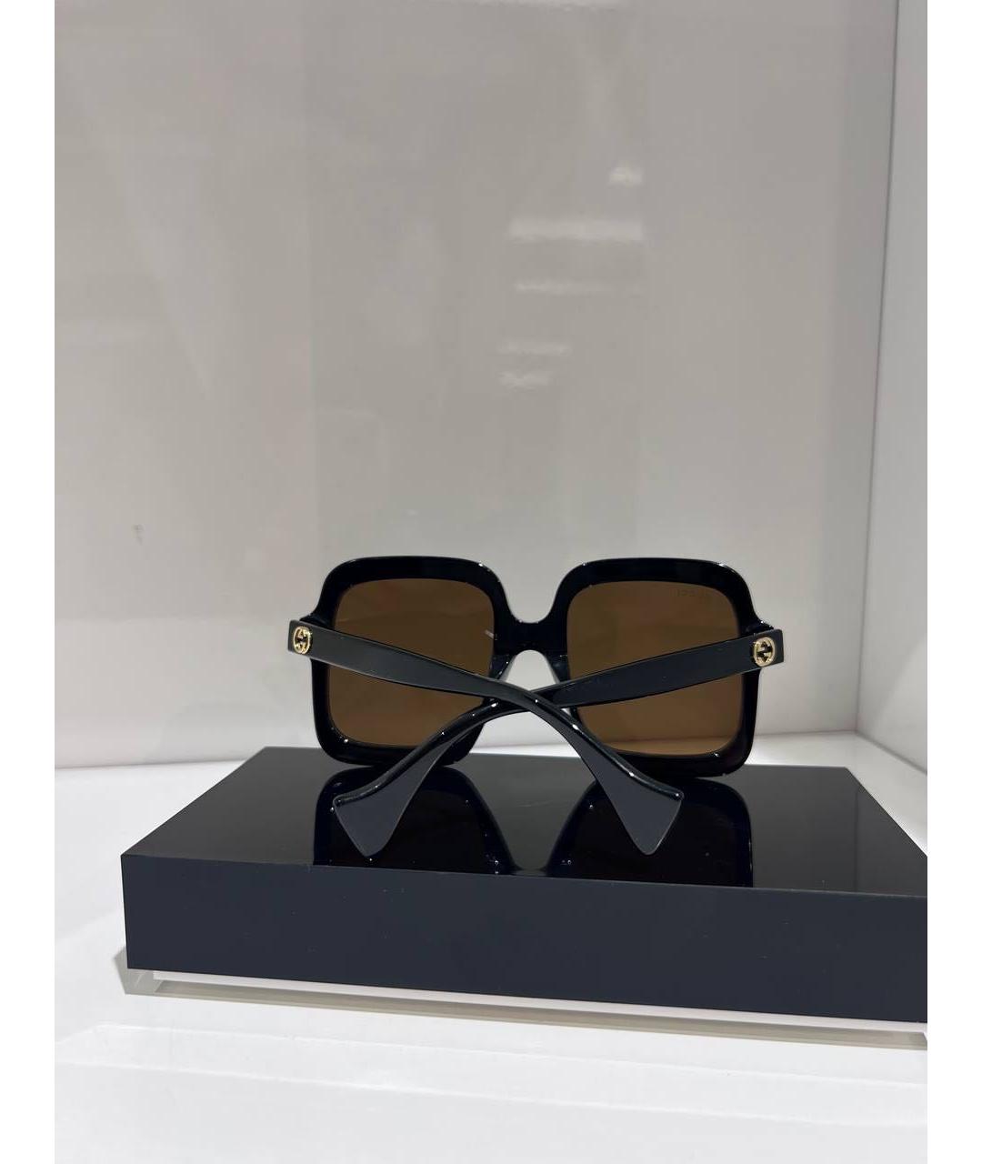 GUCCI Черные пластиковые солнцезащитные очки, фото 4