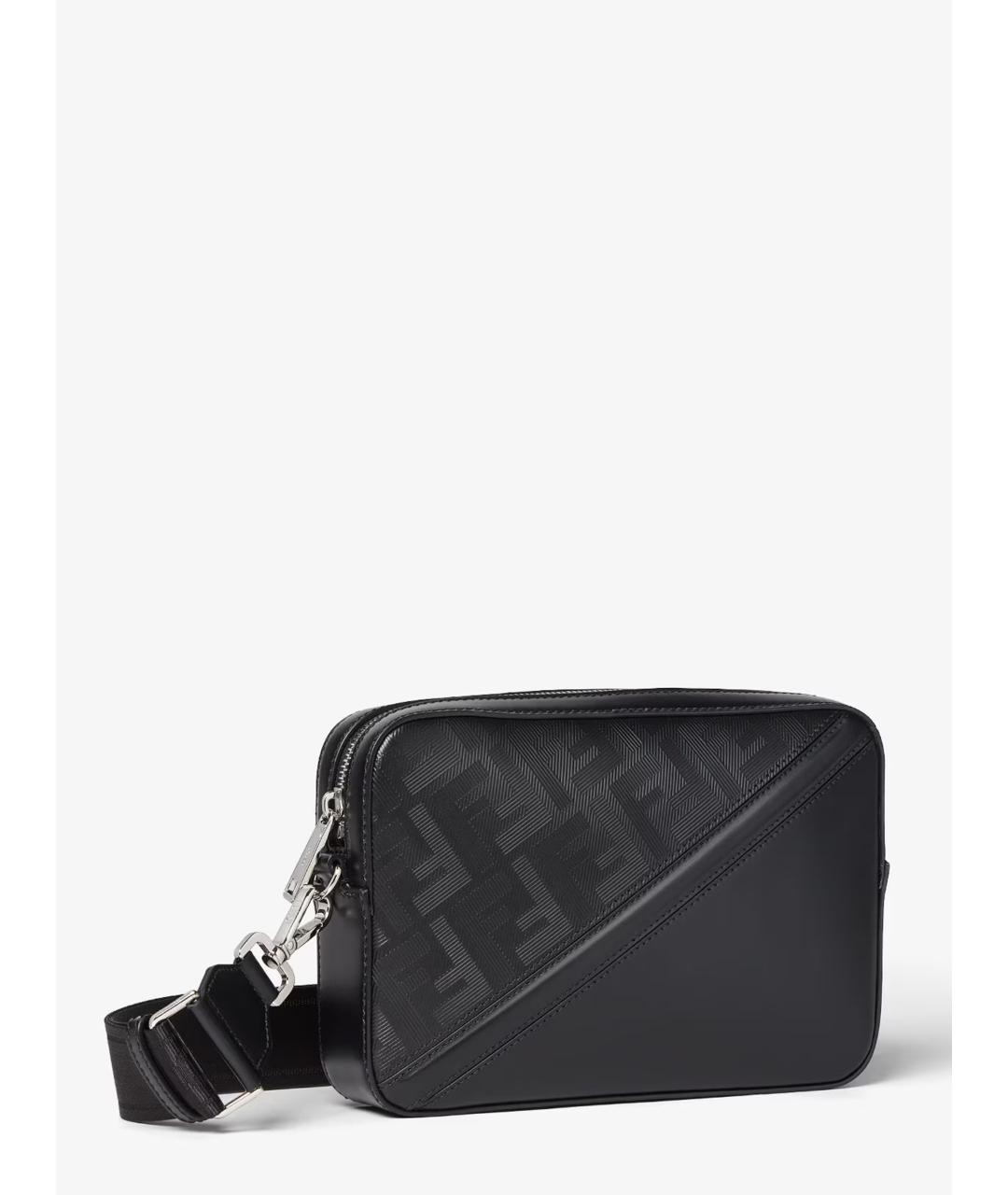 FENDI Черная кожаная сумка на плечо, фото 2