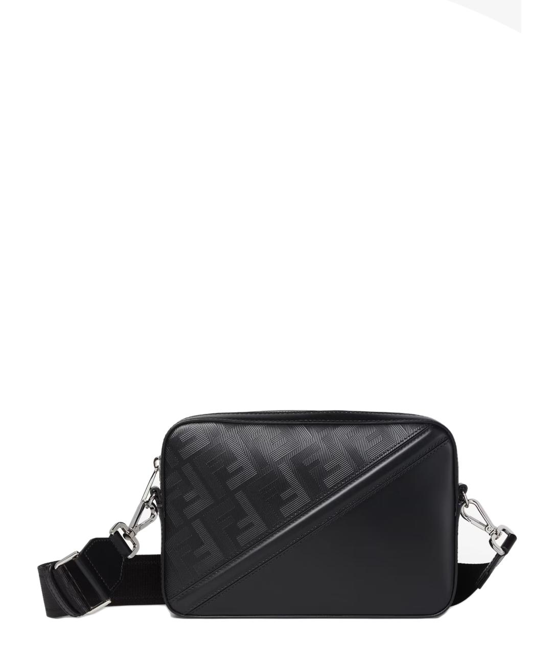 FENDI Черная кожаная сумка на плечо, фото 1