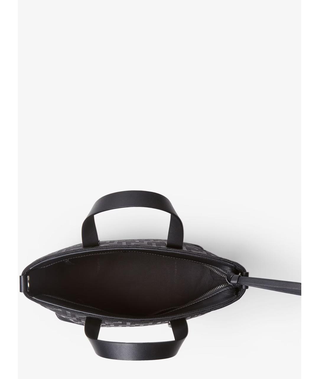 FENDI Черная тканевая сумка тоут, фото 4