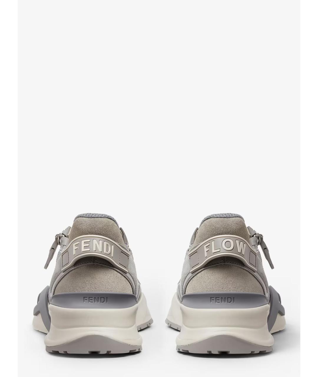 FENDI Серые низкие кроссовки / кеды, фото 3