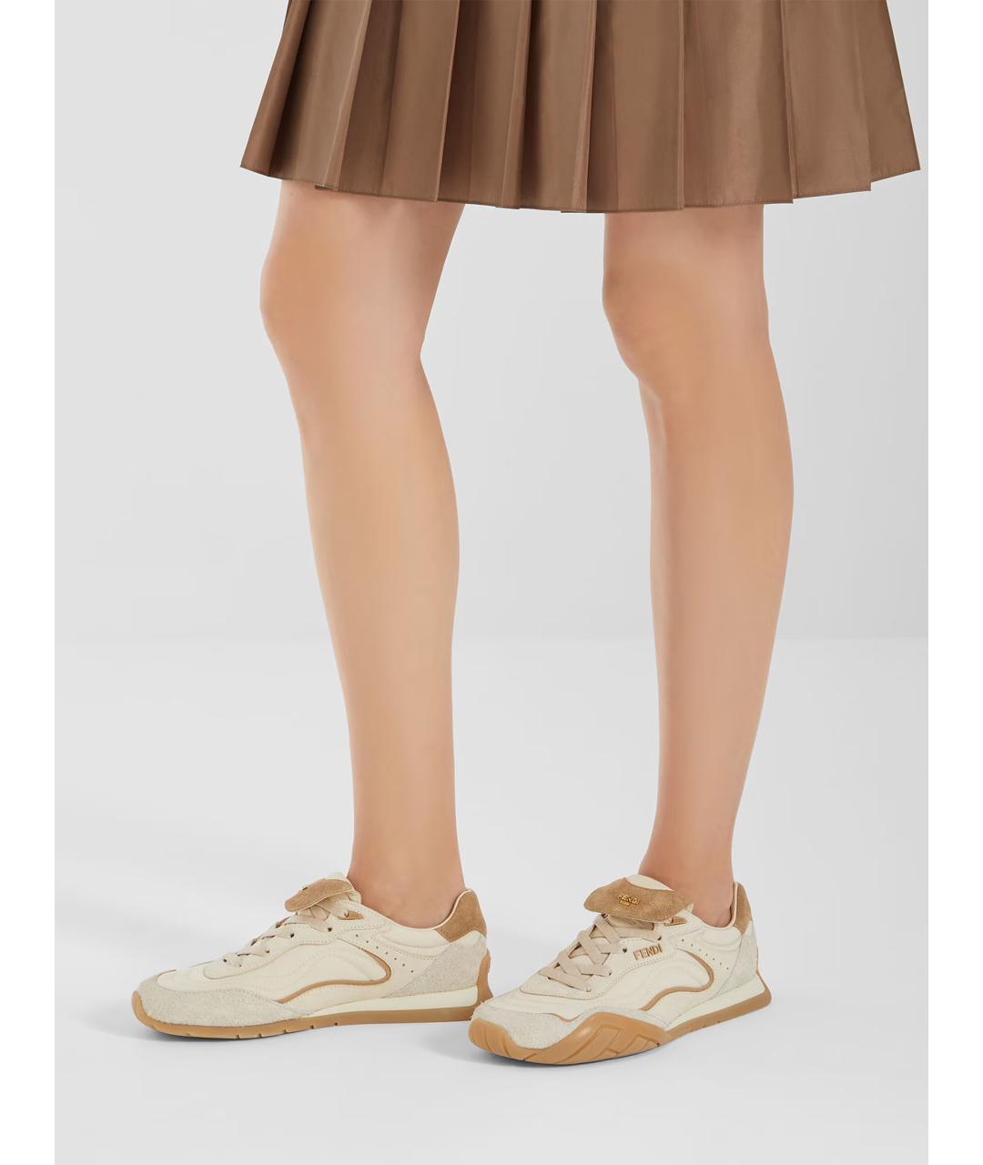 FENDI Кожаные кроссовки, фото 5