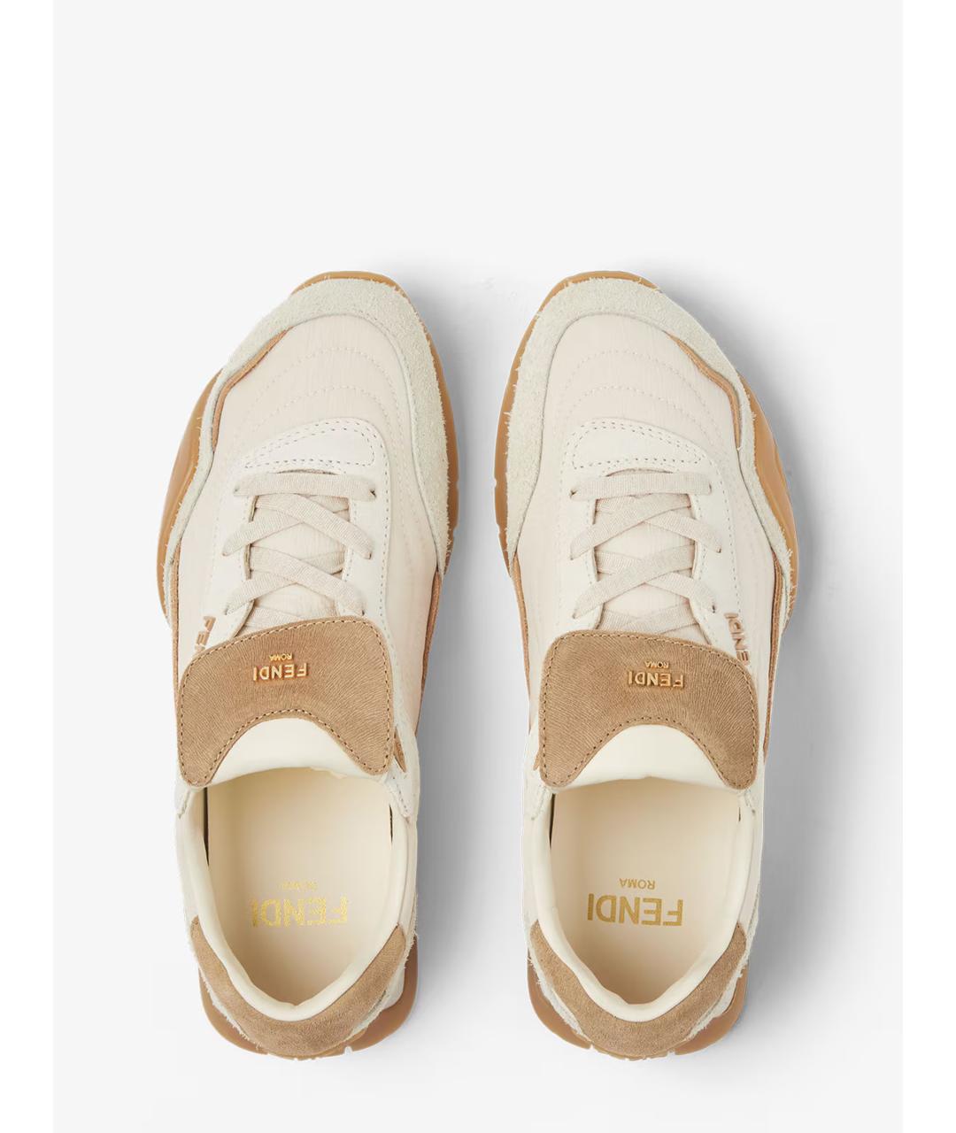 FENDI Кожаные кроссовки, фото 4