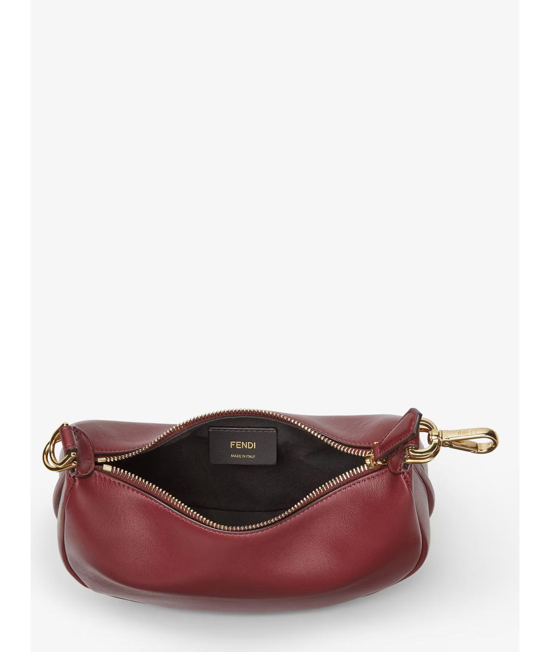 FENDI Красная кожаная сумка с короткими ручками, фото 3