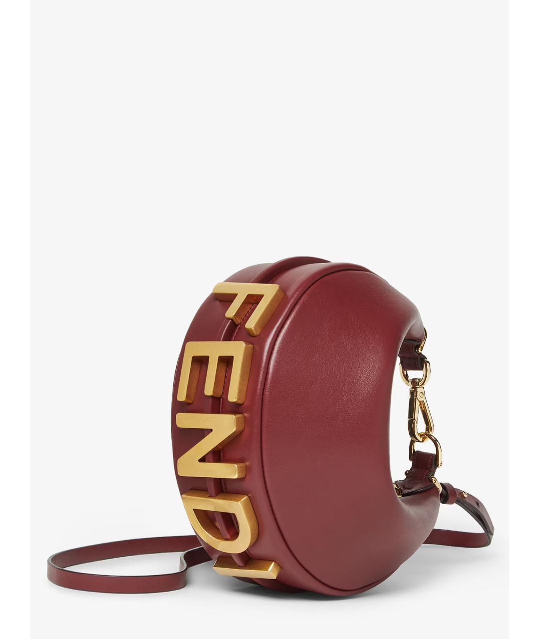 FENDI Красная кожаная сумка с короткими ручками, фото 2