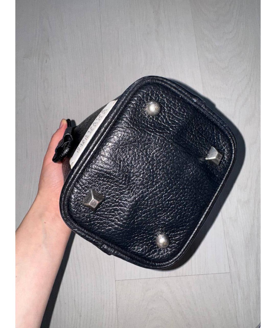 MAISON MARGIELA Черная кожаная сумка с короткими ручками, фото 7