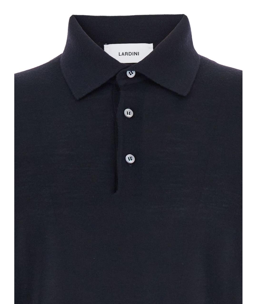 LARDINI Синий шерстяной джемпер / свитер, фото 3