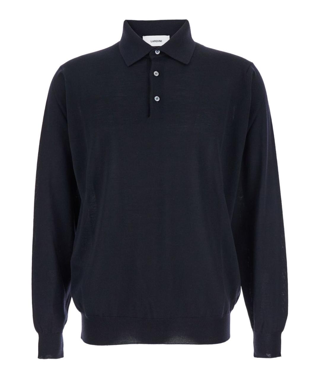 LARDINI Синий шерстяной джемпер / свитер, фото 1