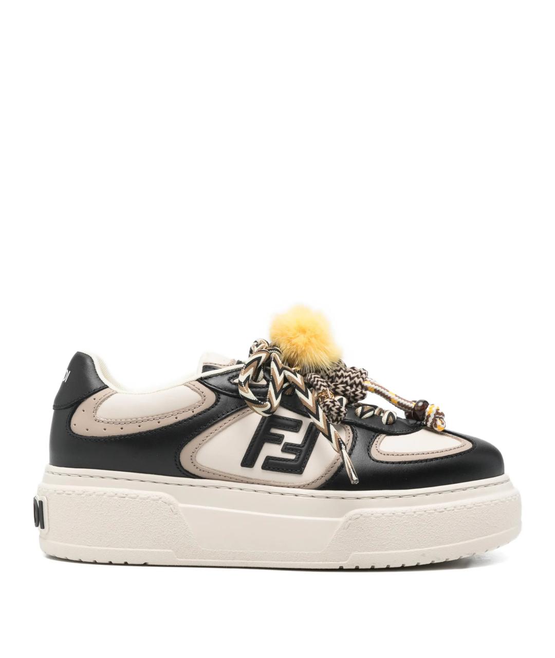 FENDI Мульти кожаные кеды, фото 1