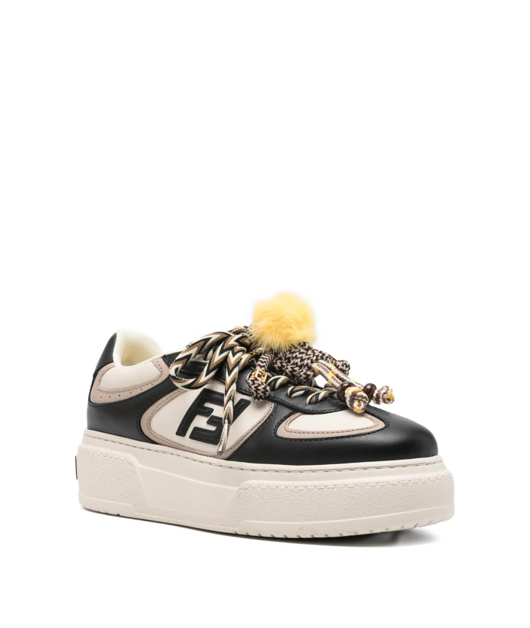 FENDI Мульти кожаные кеды, фото 2