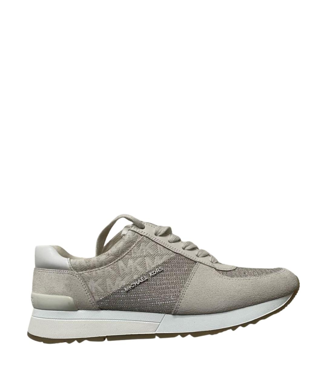 MICHAEL KORS Бежевые замшевые кроссовки, фото 9