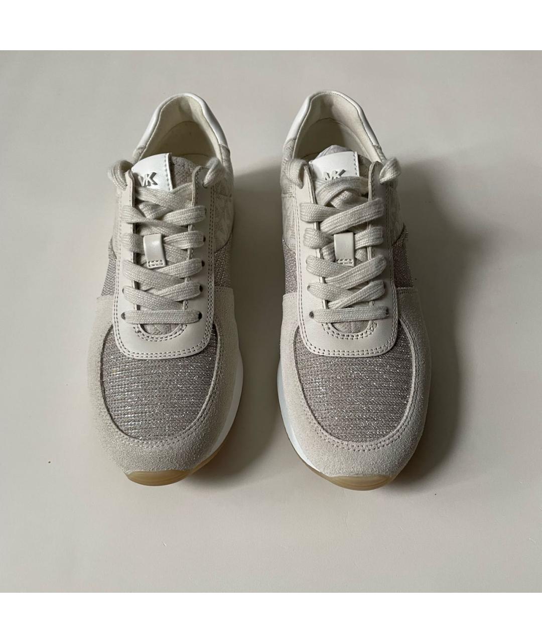 MICHAEL KORS Бежевые замшевые кроссовки, фото 2