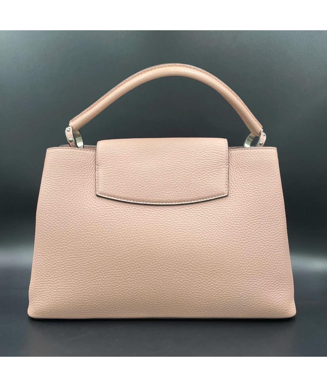 LOUIS VUITTON Розовая кожаная сумка с короткими ручками, фото 2