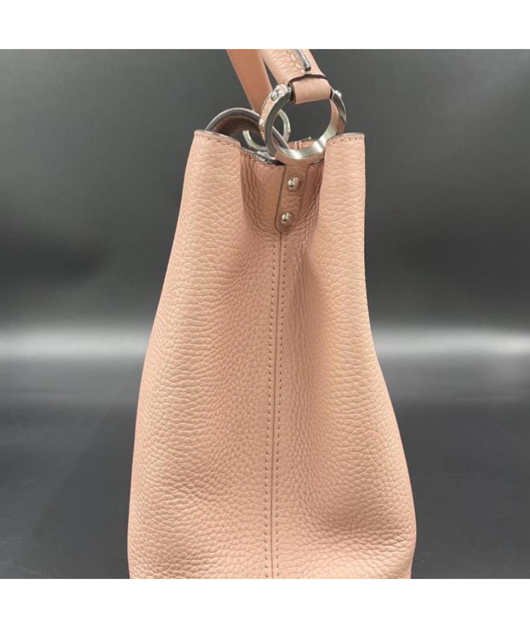 LOUIS VUITTON Розовая кожаная сумка с короткими ручками, фото 5