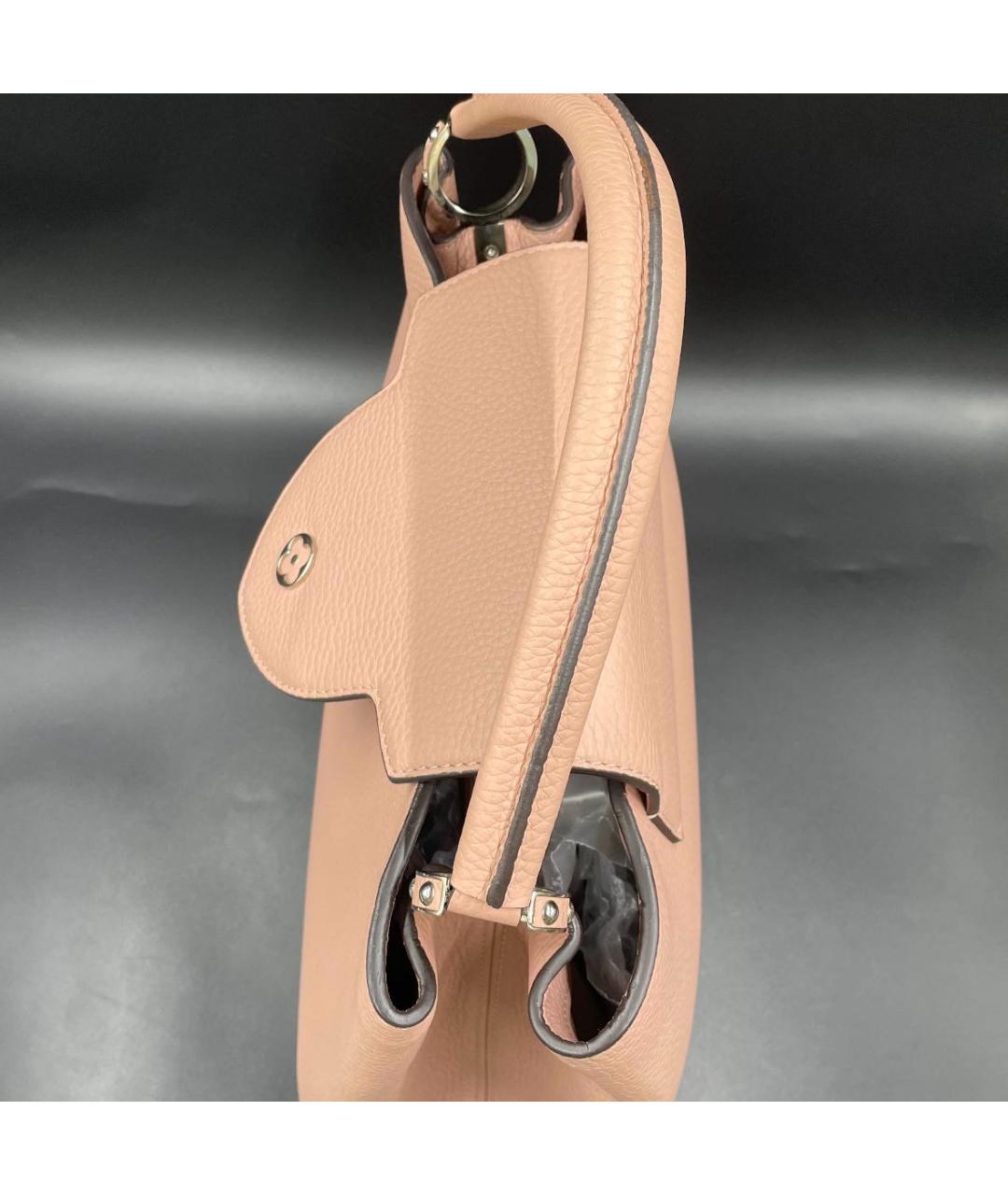 LOUIS VUITTON Розовая кожаная сумка с короткими ручками, фото 6