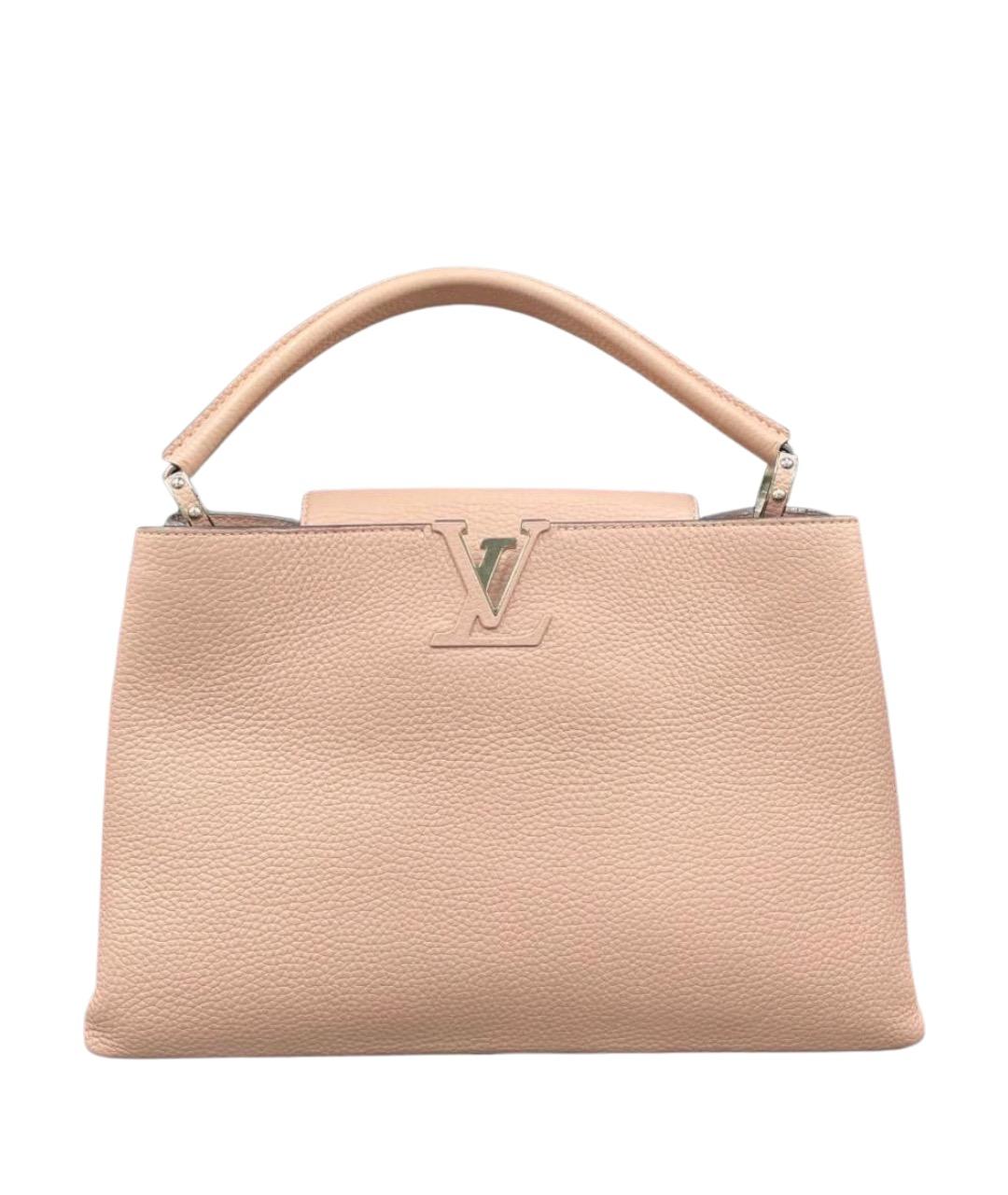 LOUIS VUITTON Розовая кожаная сумка с короткими ручками, фото 1