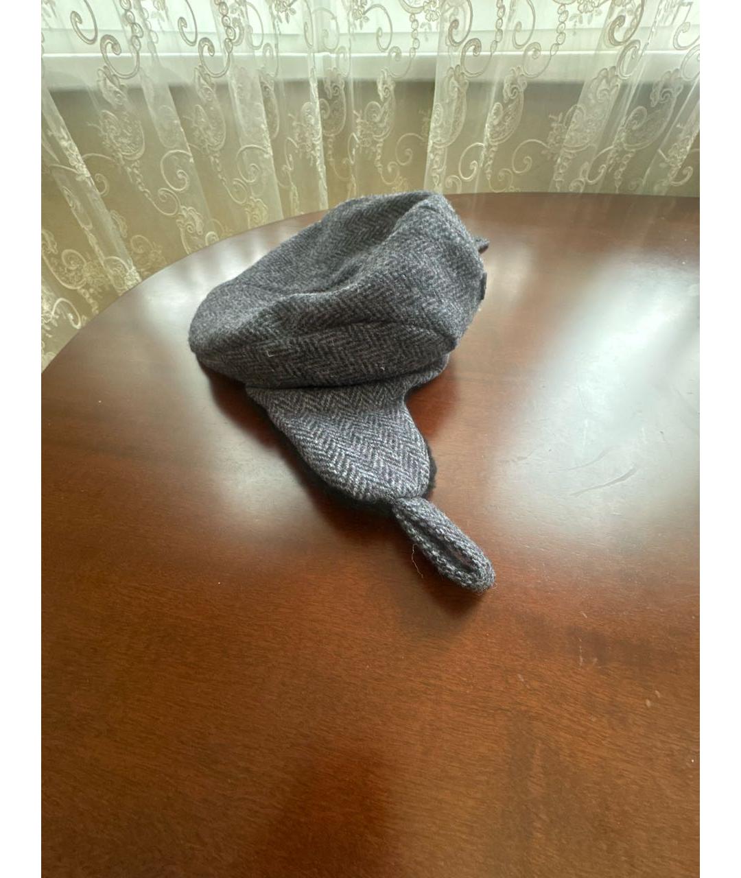 MAISON MICHEL Серая шерстяная кепка/бейсболка, фото 3