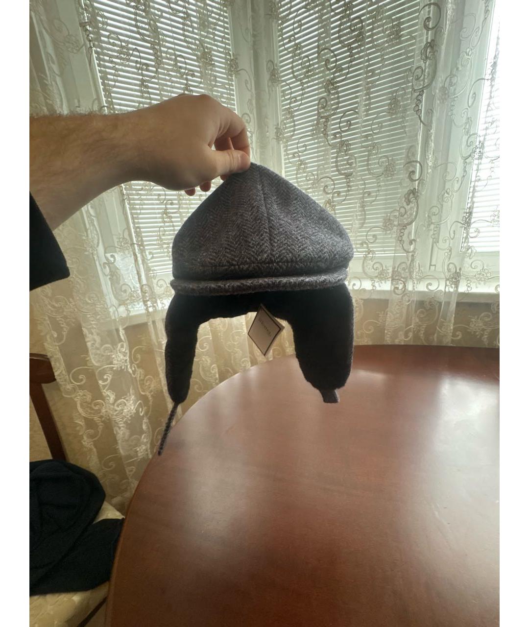 MAISON MICHEL Серая шерстяная кепка/бейсболка, фото 5