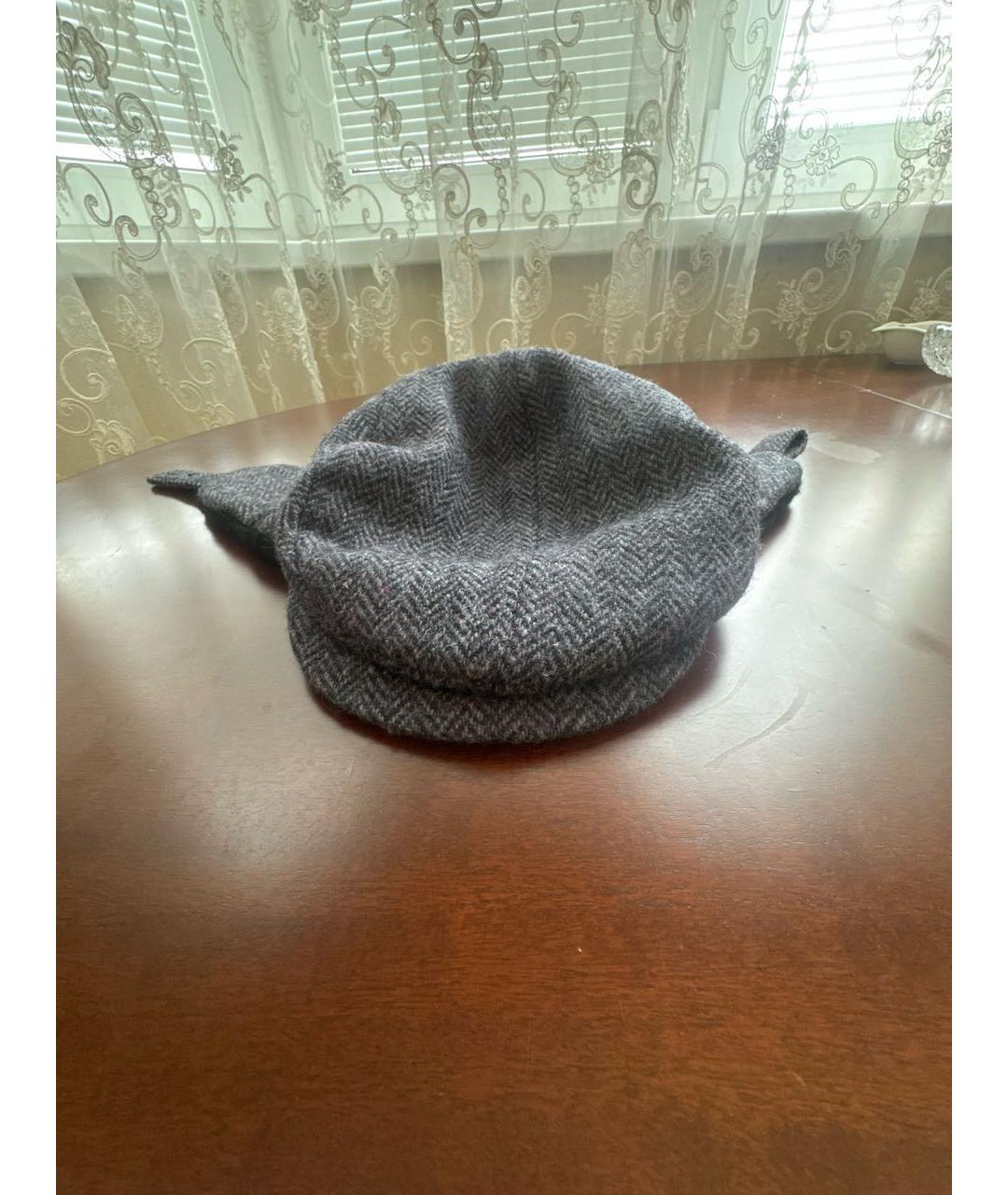 MAISON MICHEL Серая шерстяная кепка/бейсболка, фото 7