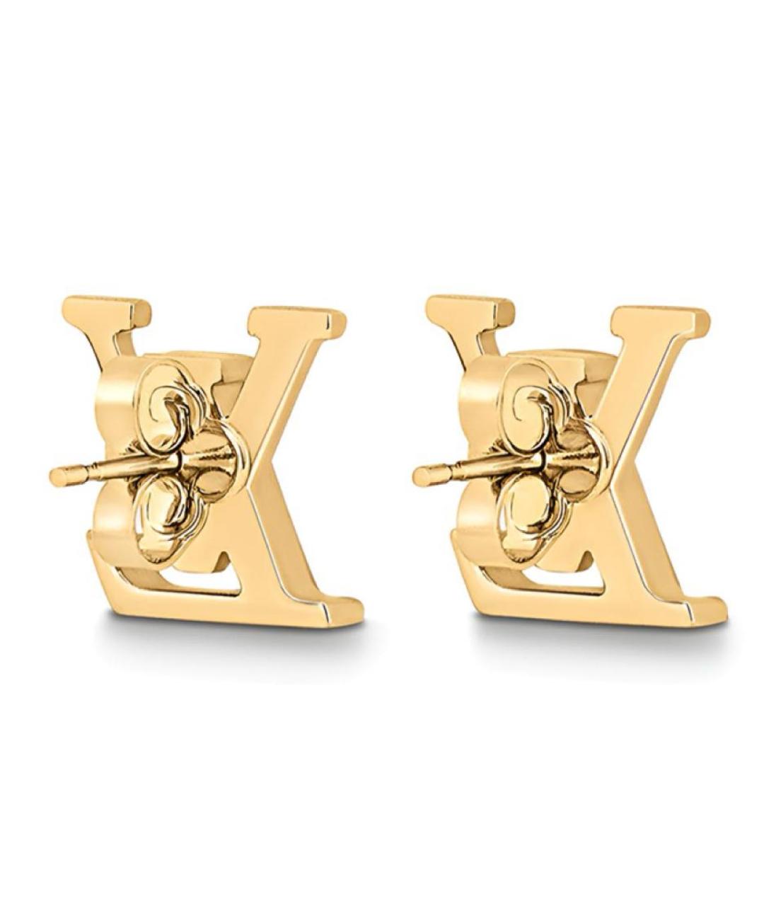 LOUIS VUITTON Золотые металлические серьги, фото 2
