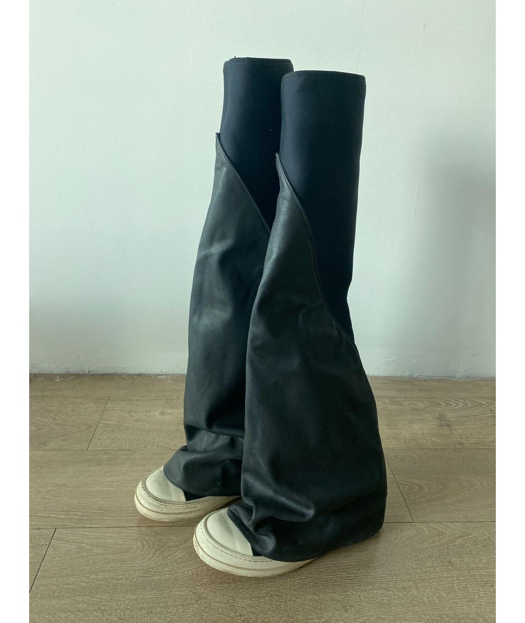 RICK OWENS DRKSHDW Черные кожаные сапоги, фото 4