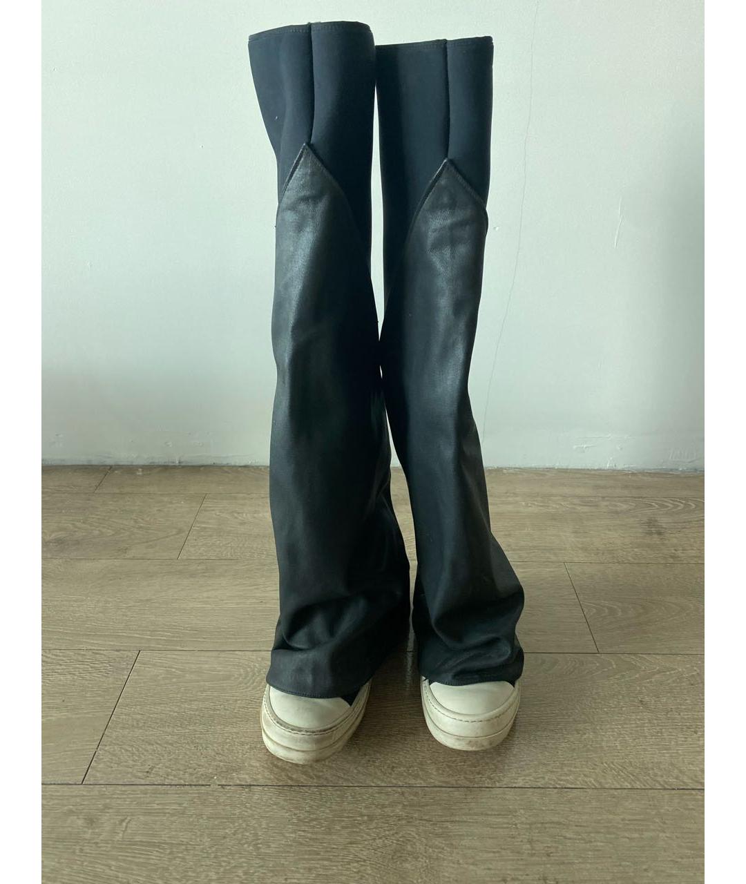 RICK OWENS DRKSHDW Черные кожаные сапоги, фото 3