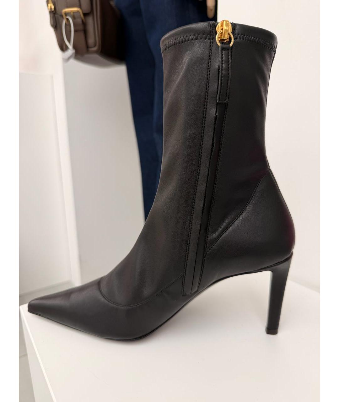 GIUSEPPE ZANOTTI DESIGN Черные кожаные ботильоны, фото 4