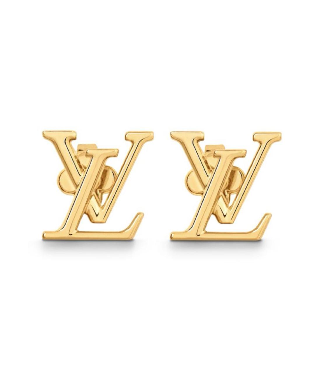 LOUIS VUITTON Золотые металлические серьги, фото 1