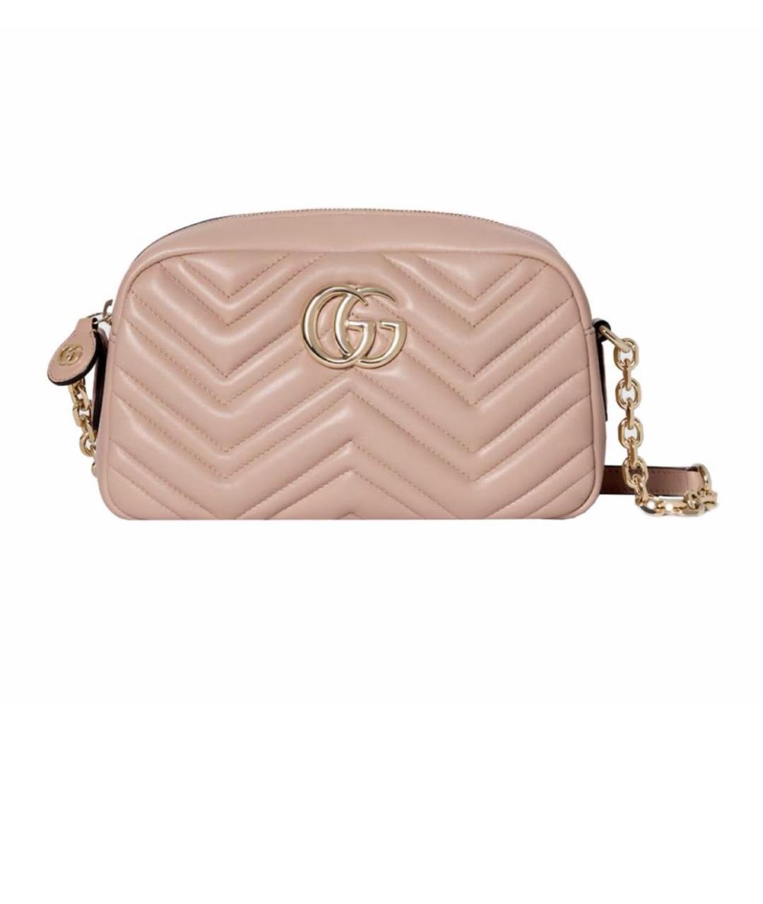 GUCCI Розовая кожаная сумка через плечо, фото 2