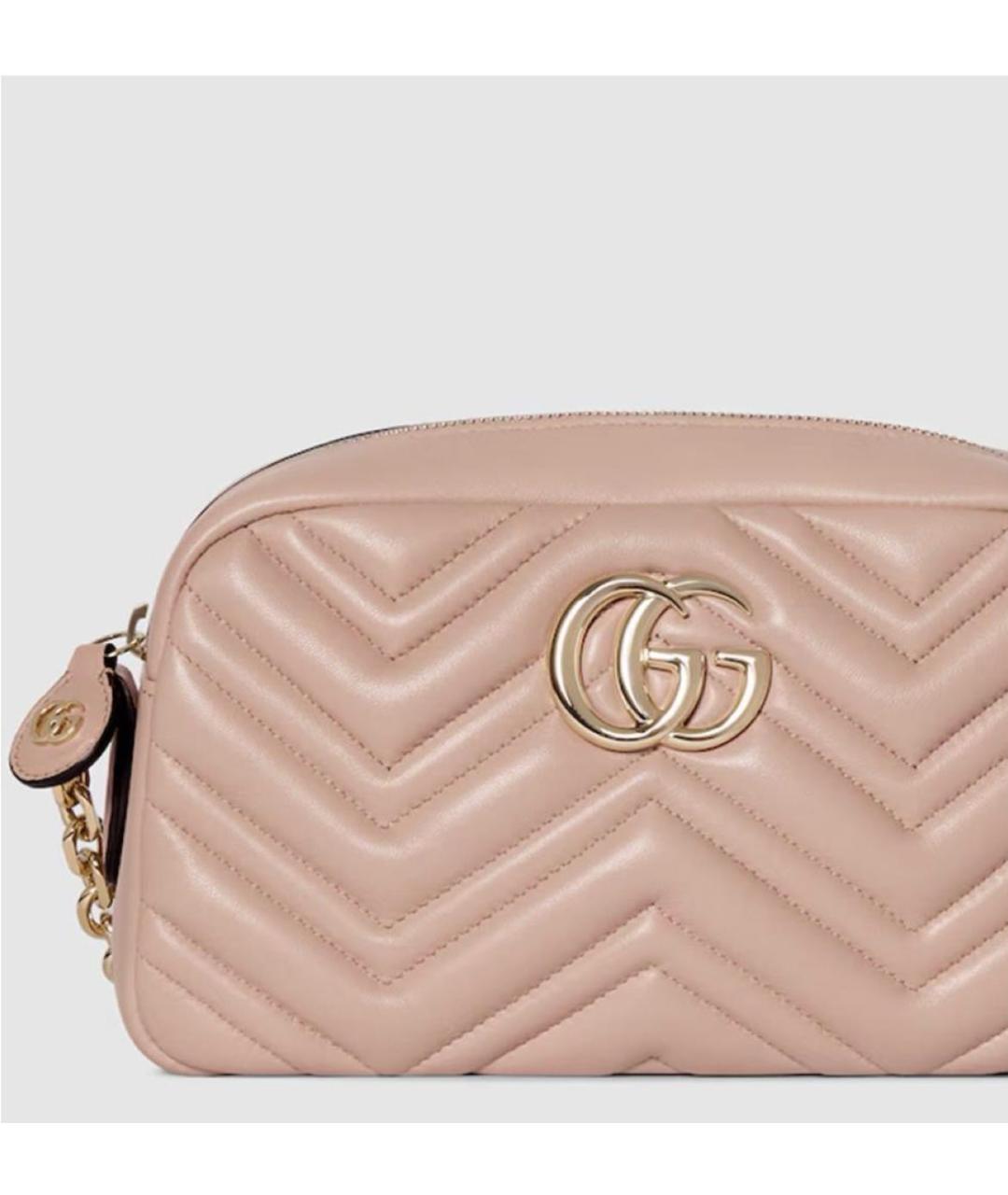 GUCCI Розовая кожаная сумка через плечо, фото 3