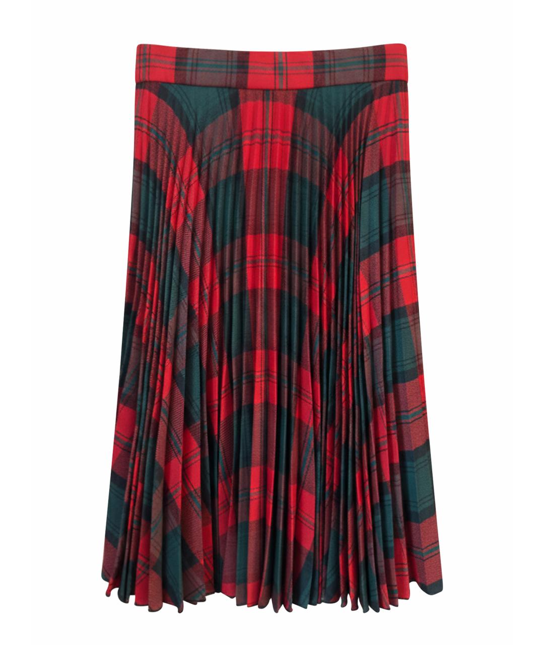 DOLCE&GABBANA Красная шерстяная юбка миди, фото 1