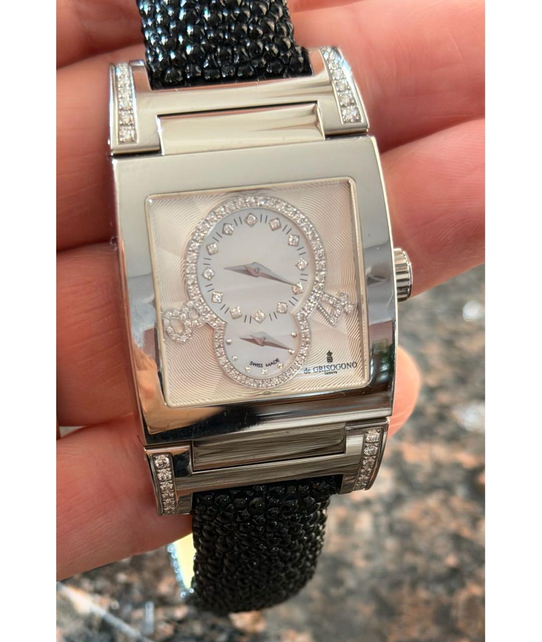 DE GRISOGONO Белые часы из белого золота, фото 5
