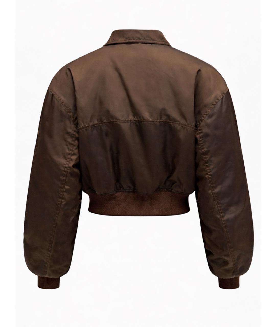 GANNI Коричневая полиамидовая куртка, фото 2