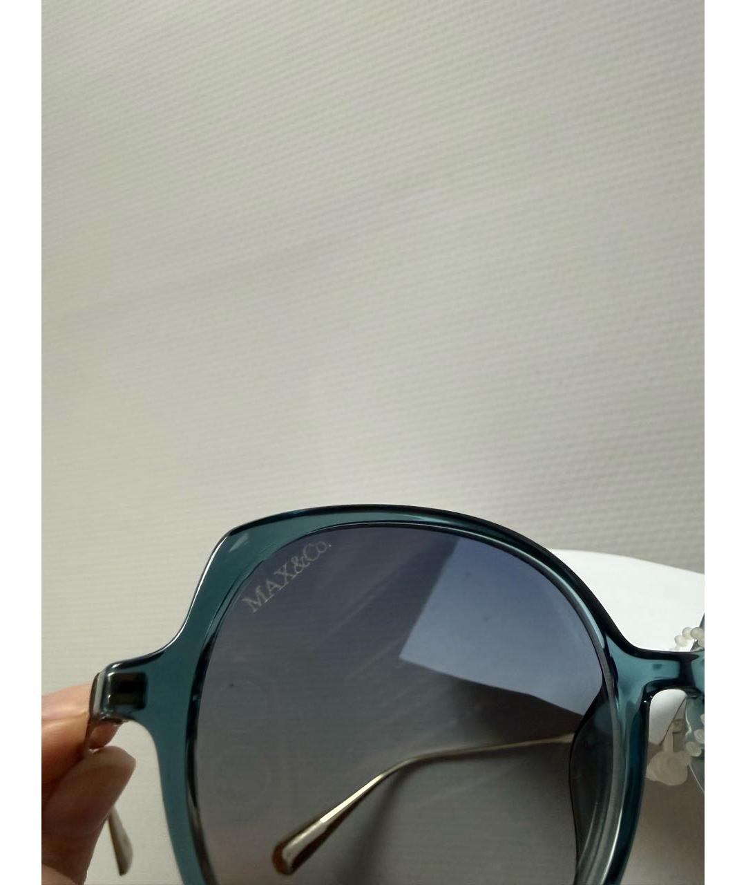 'S MAX MARA Синие пластиковые солнцезащитные очки, фото 3