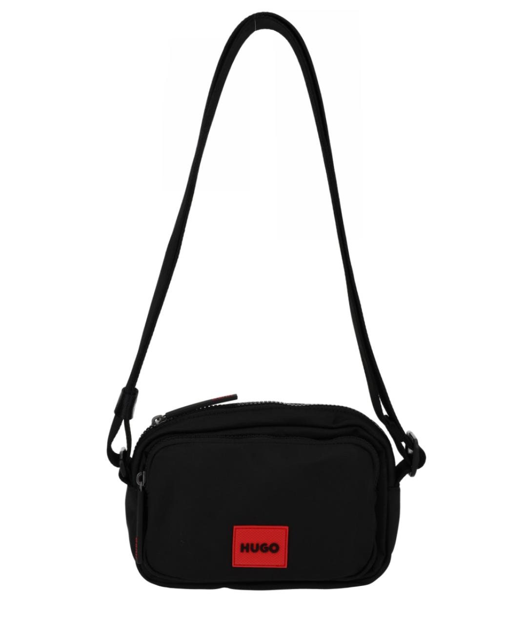 HUGO Черная тканевая сумка на плечо, фото 1