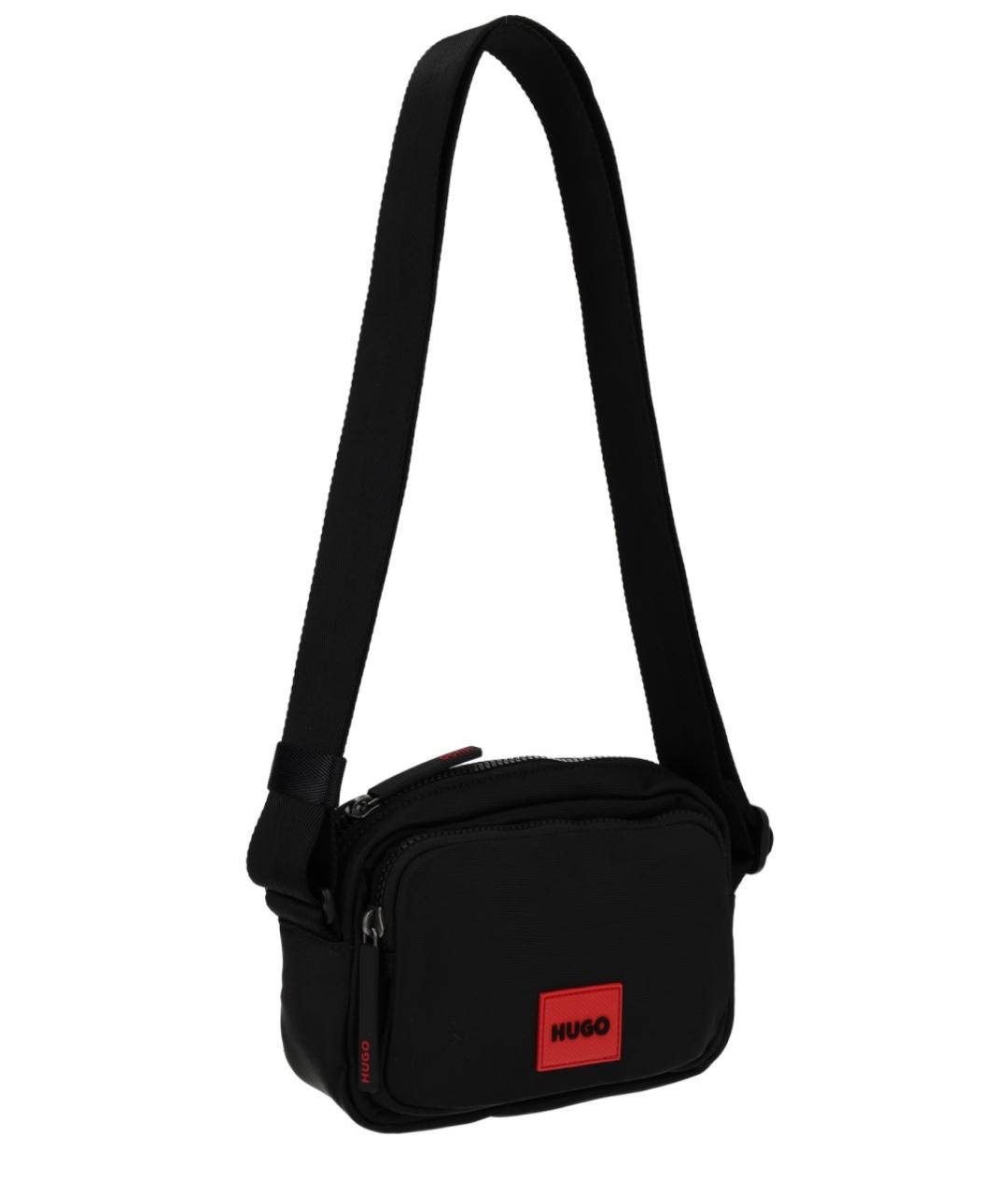 HUGO Черная тканевая сумка на плечо, фото 2