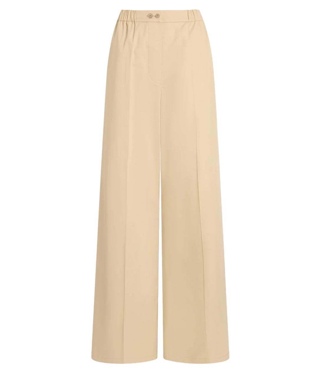 PATOU Бежевые хлопковые прямые брюки, фото 1