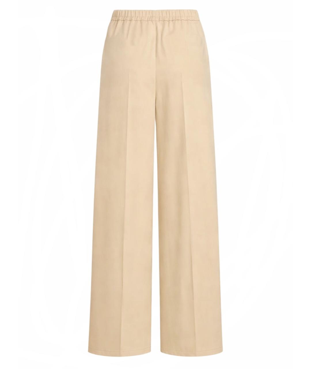 PATOU Бежевые хлопковые прямые брюки, фото 3