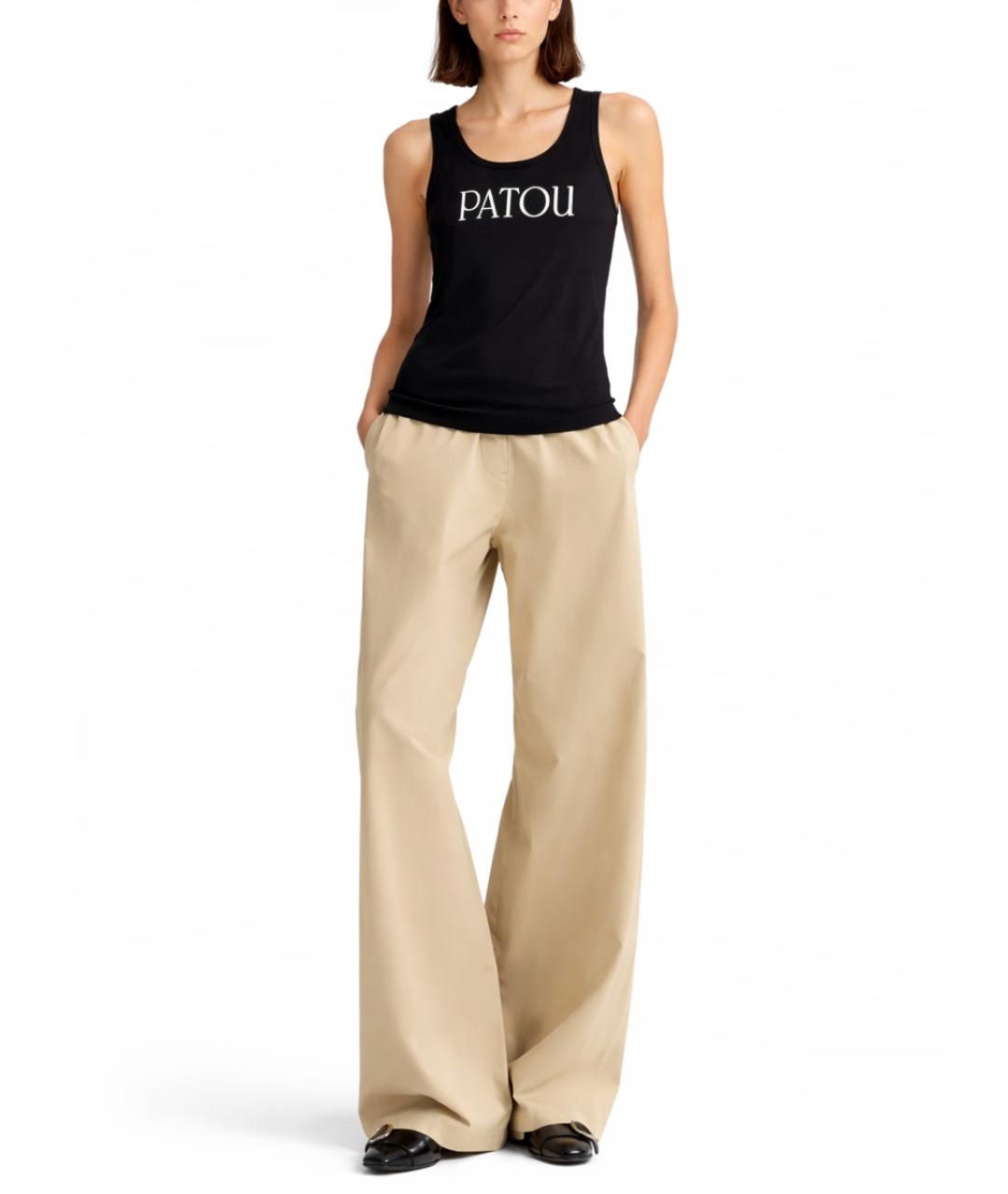 PATOU Бежевые хлопковые прямые брюки, фото 2