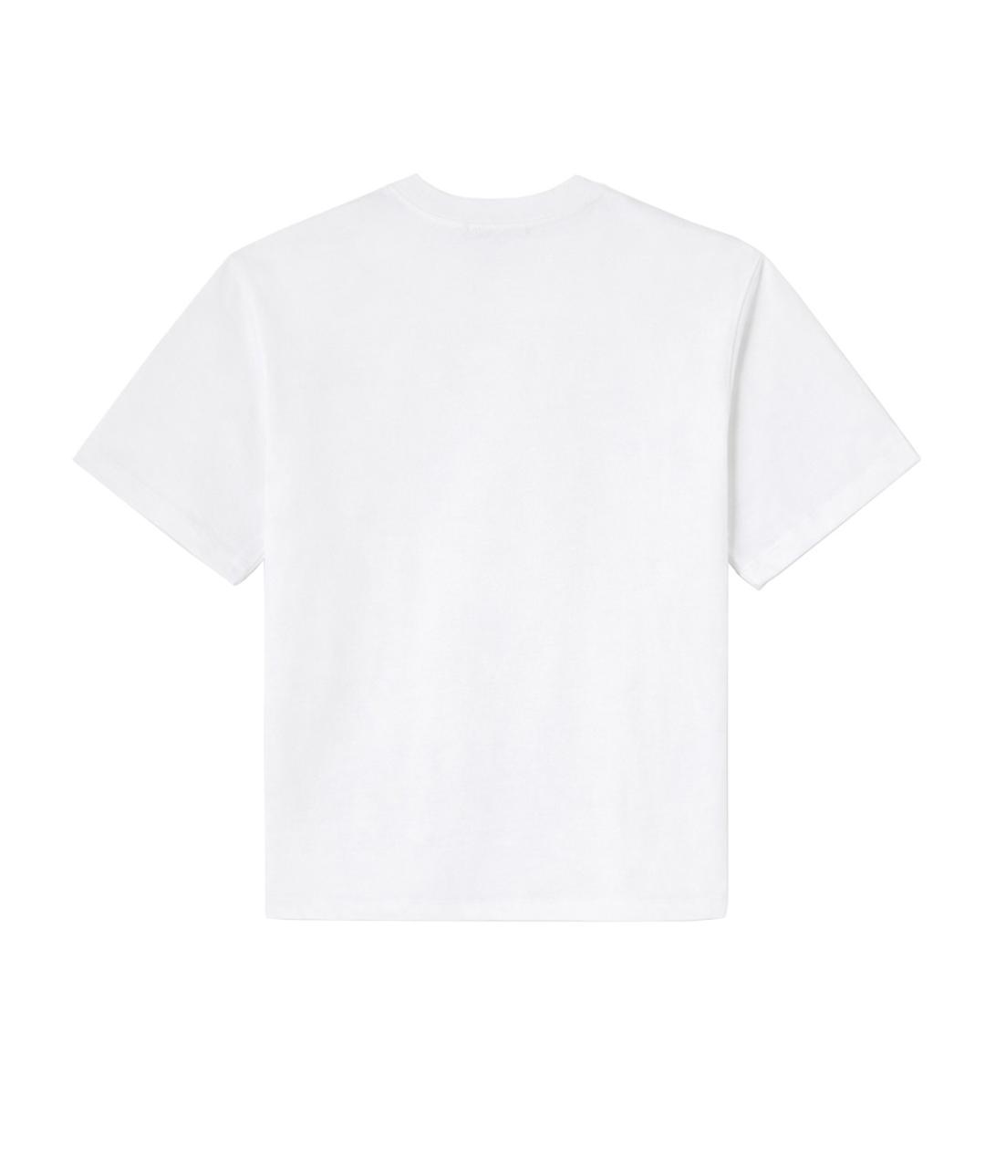 GANNI Белая хлопковая футболка, фото 2