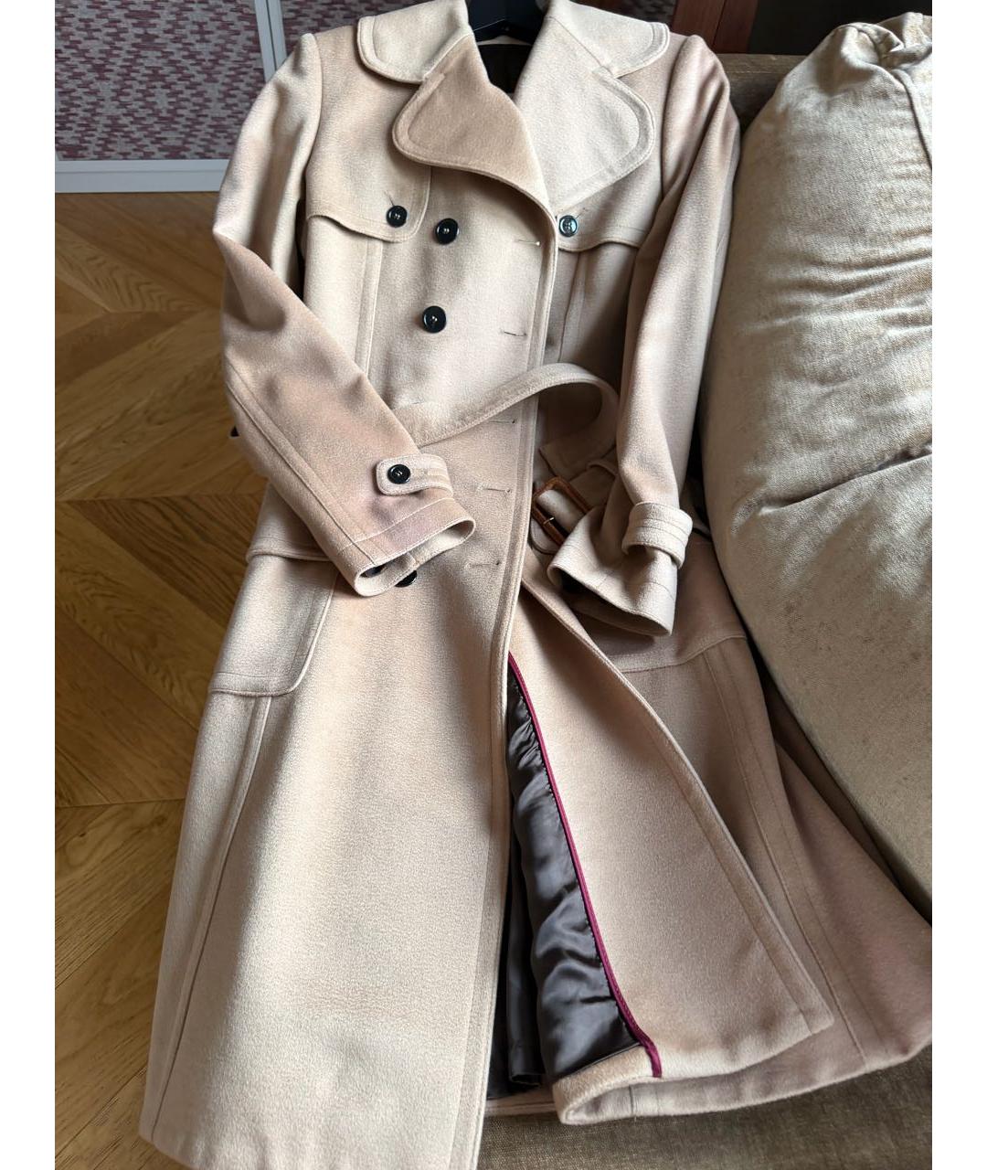 BURBERRY Бежевое кашемировое пальто, фото 8