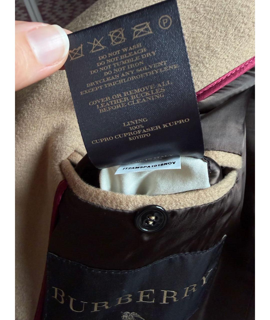 BURBERRY Бежевое кашемировое пальто, фото 4