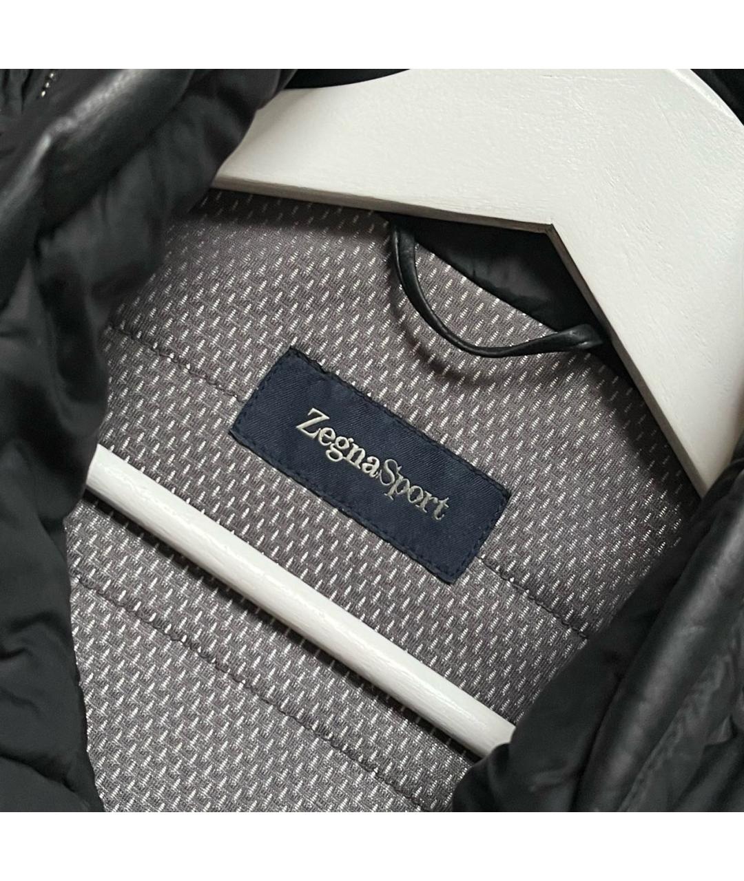 ZEGNA Черная кожаная куртка, фото 5